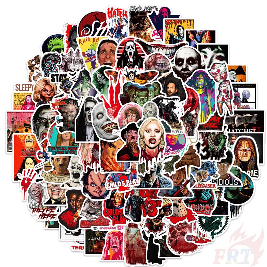 100Pcs/Set ❉ Classical Scary Horror Movie Series B Mixed Graffiti Stickers ❉ DIY Fashion Waterproof 