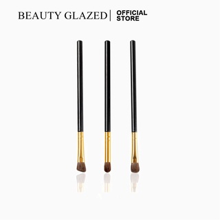 BEAUTY GLAZED ชุดแปรงแต่งหน้า 3 ชิ้นแปรงอายแชโดว์ขนนุ่ม