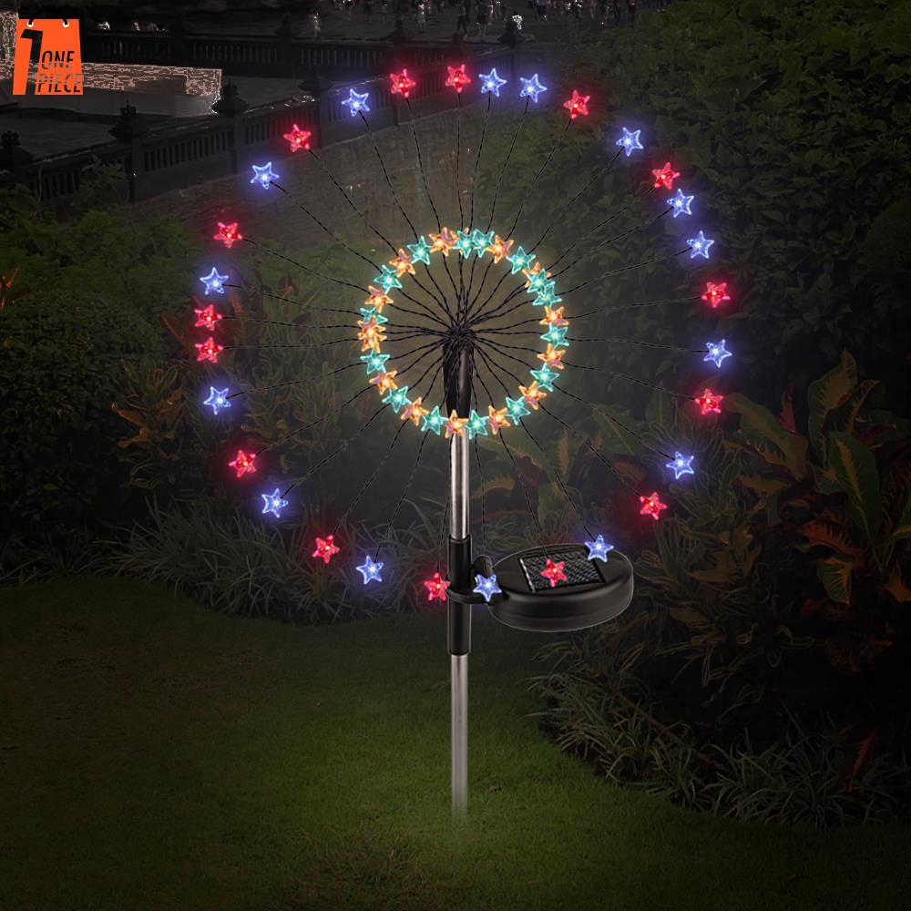 HOT! Solar Energy Star Fairy Bouquet Dandelion Lights Star Firework ...
