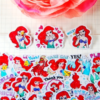 ❤ แอเรียล สติกเกอร์ The Little Mermaid Princess Q-3 ขนาดเล็ก สําหรับติดตกแต่งไดอารี่ ❤ สติกเกอร์ตกแต่งอัลบั้มแฟชั่น DIY 48 ชิ้น / ชุด