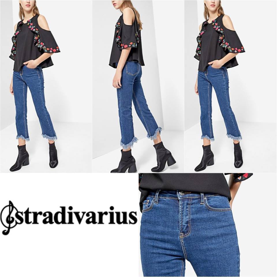 stradivarius cropped flare