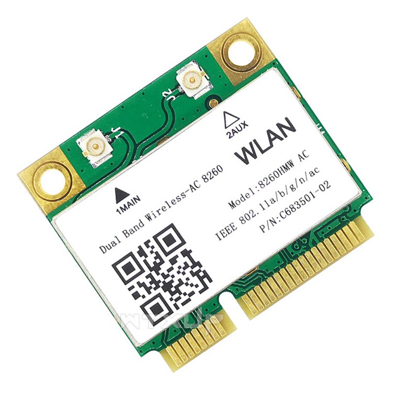 การ์ดเครือข่าย 1200Mbps 8260Hmw Ac 2.4G + 5G บลูทูธ 4.2 Wifi Card 802.11Ac 867Mbps สําหรับแล็ปท็อป / คอมพิวเตอร์
