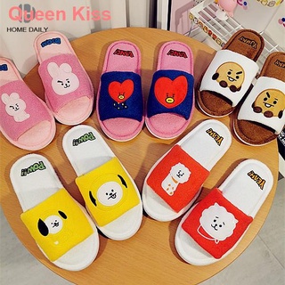 ♥️Available♥️ รองเท้าแตะสลิปเปอร์ Kpop Bts Bt21 ฟรีไซส์ ( 36-41 )