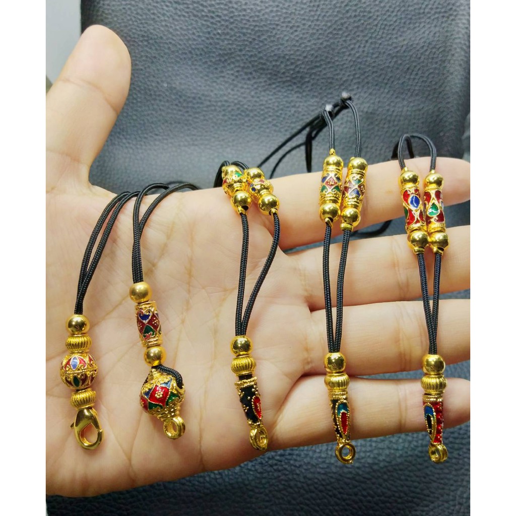 สร้อยคอเชือกเทียน ประดับหัวจรวดลงยาสวยมาก ปรับขนาดได้ N1437