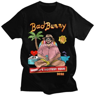 เสื้อยืดผ้าฝ้ายเสื้อยืดแขนสั้น พิมพ์ลายอัลบั้มเพลง Bad Bunny UN VERANO SIN TI สไตล์ฮิปฮอป โอเวอร์ไซซ์ แฟชั่นฤดูร้อน สําห