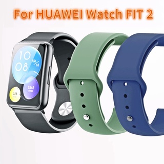 สายนาฬิกาข้อมือซิลิโคน หลากสี แบบเปลี่ยน สําหรับ HUAWEI Watch Fit 2 HUAWEI Watch Fit 2