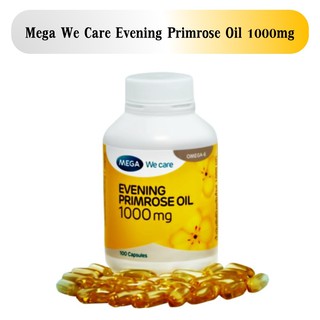 Evening Primrose Oil MEGA น้ำมันอีฟนิ่งพริมโรส 1000 มก ลดอาการปจด บำรุงผิวให้ชุ่มชื้น 1กระปุก30