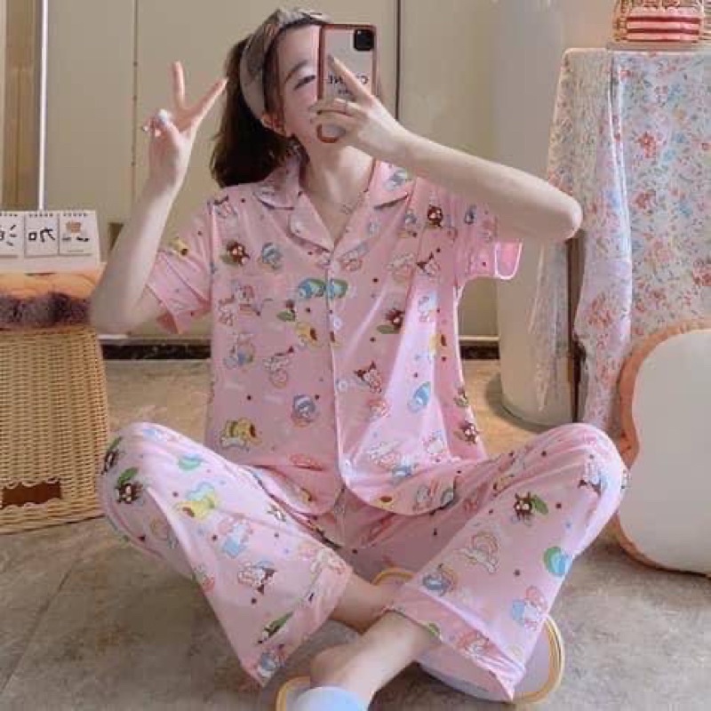 ชุดนอนคอตตอนลายน่ารัก | Shopee Thailand