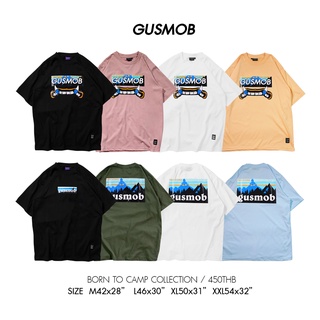 ⚡️ พร้อมส่ง⚡️ GUSMOB เสื้อยืด BRAVE BORN TO CAMP COLLECTION