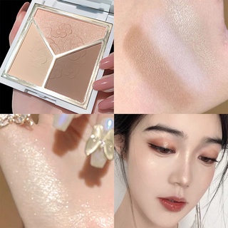 พาเลทไฮไลท์ 3 สี สําหรับแต่งหน้า