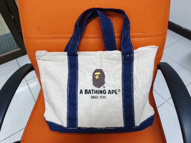 A BATHING APE TOTE BAG แท้ ( ba016 )