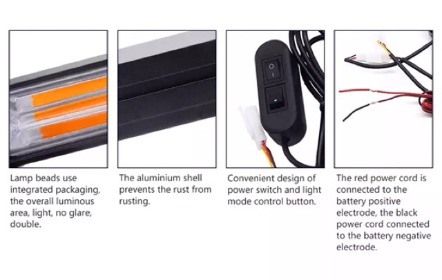 Siren ไฟไซเรน  ไฟกู้ภัย ไฟฉุกเฉิน กู้ภัย รุ่น T2 หลอด COB แบบใหม่ โคมไฟ 2 ช่อ ให้แสงสว่าง กว้างไกล ออกเนียนตา - รูปที่ 4