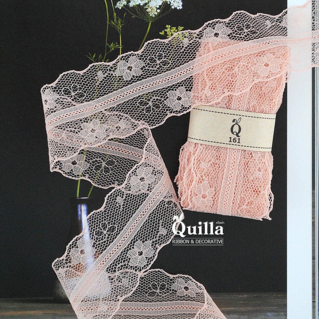 ริบบิ้นผ้าลูกไม้ Grace 35มิล - รูปที่ 5
