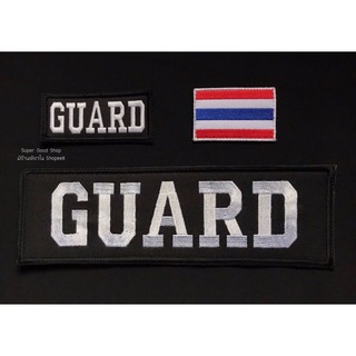 เครื่องหมาย เย็บติดตีนตุ๊กแก  (GUARD)  ชุดละ 3ชิ้น 250฿