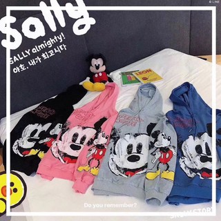 🌠พร้อมส่ง🌠 เสื้อแขนยาวสเตเตอร์มีฮู๊ด  มิกกี้เมาส์ Mickey Mouse