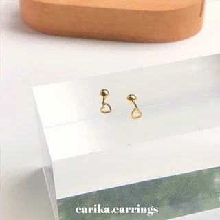 earika.earrings - tiny heart piercing จิวหูเงินแท้หัวใจ เหมาะสำหรับคนแพ้ง่าย