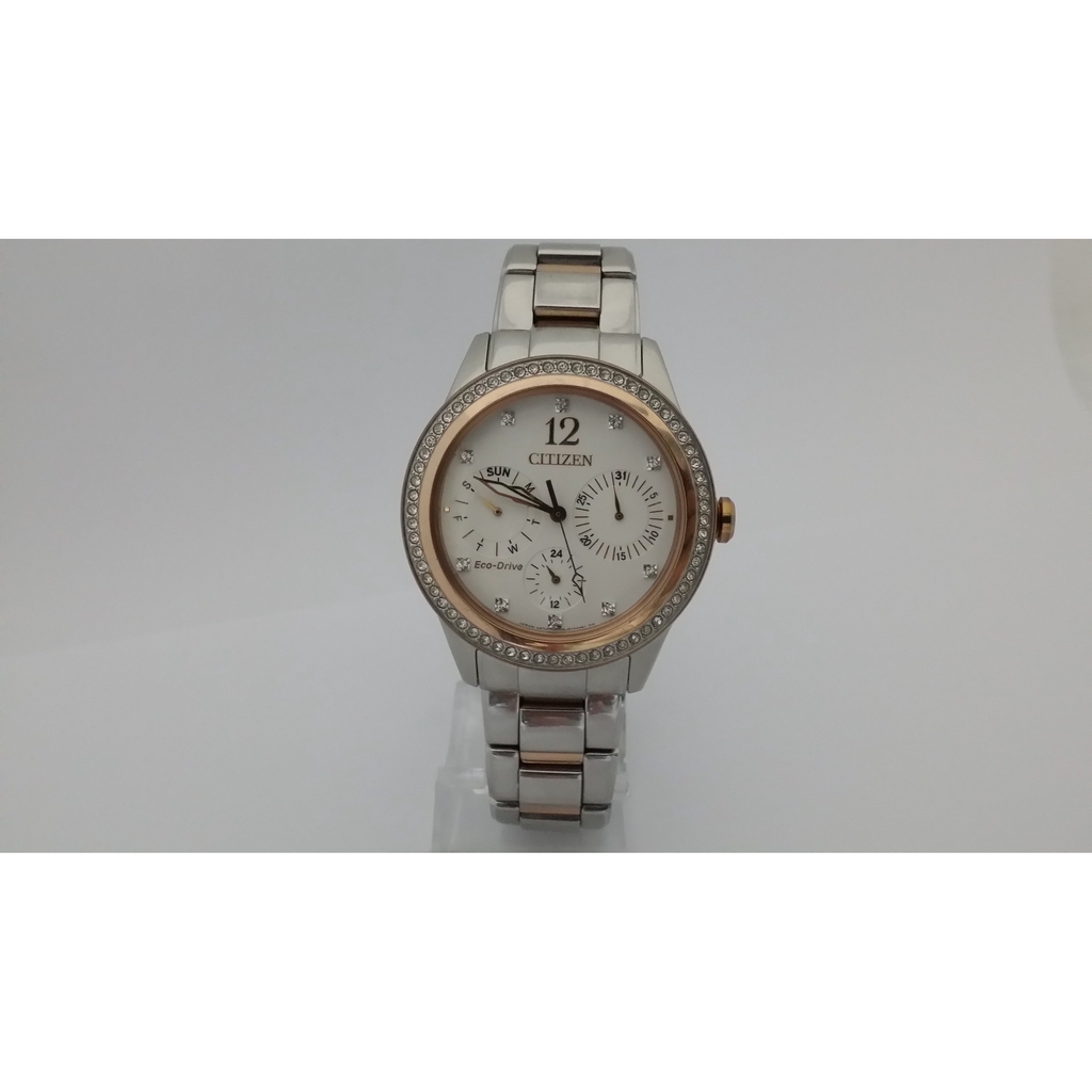 CITIZEN WOMEN'S ECO DRIVE FD2016-51A CRYSTAL ACCENT ROSE GOLD (มือสอง)