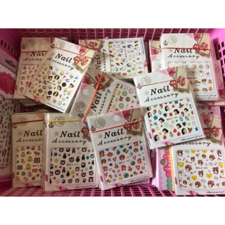 ขายส่งแทททูติดเล็บ 100 แผ่น คละลาย