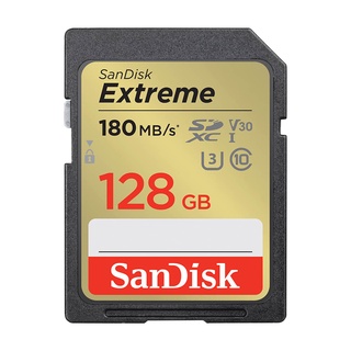 SanDisk Extreme SDXC, SDXVA 128GB V30, U3, C10, UHS-I การ์ดความจำ ของแท้ ประกันศูนย์ตลอดอายุการใช้งาน