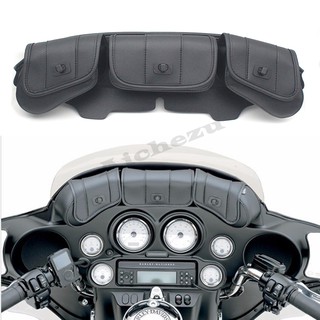 กระเป๋าติดกระจกหน้ารถจักรยานยนต์ 3 กระเป๋า สําหรับ Harley Davidson Touring 1996-2013