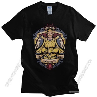 เสื้อยืดอนิเมะ ราคาต่ำสุด!! เสื้อยืด ผ้าฝ้าย พิมพ์ลายอนิเมะ Seven Deadly Sins Escanor สไตล์ญี่ปุ่น สําหรับผู้ชาย