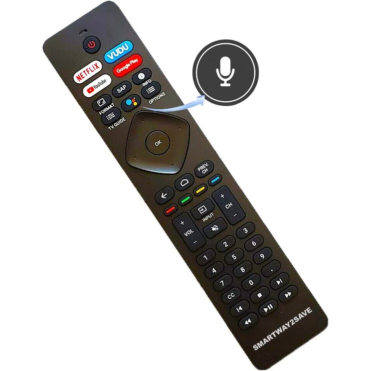 NH800UP RF402A-V14 เปลี่ยนเสียงรีโมทคอนโทรลสําหรับ Philips Android 4K Ultra HD สมาร์ท LED TV พร้อม G