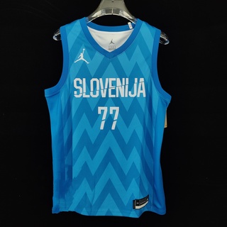 Dallas Mavericks #77 เสื้อกีฬาบาสเก็ตบอล ลาย Doncic No.77 Slovenija Au Version Hot Press