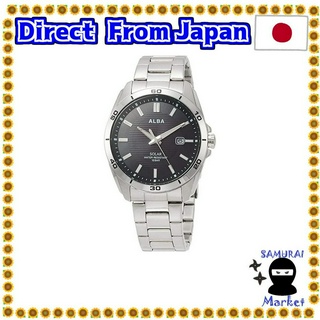 【Direct From Japan】 Seiko Watch Aruba Solar Sporty Model Black Dial Hardlex AQGD401 Mens Silver