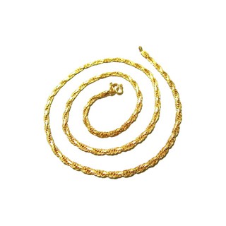 Tanitt Gems สร้อยคอทอง ลายพันเกลียว แบบเส้นแบน รุ่น TNNL046