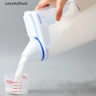 Loyaltyduck กล่องพลาสติกเก็บผงซักฟอก ขนาดใหญ่ แบบพกพา พร้อมมาตรวัด