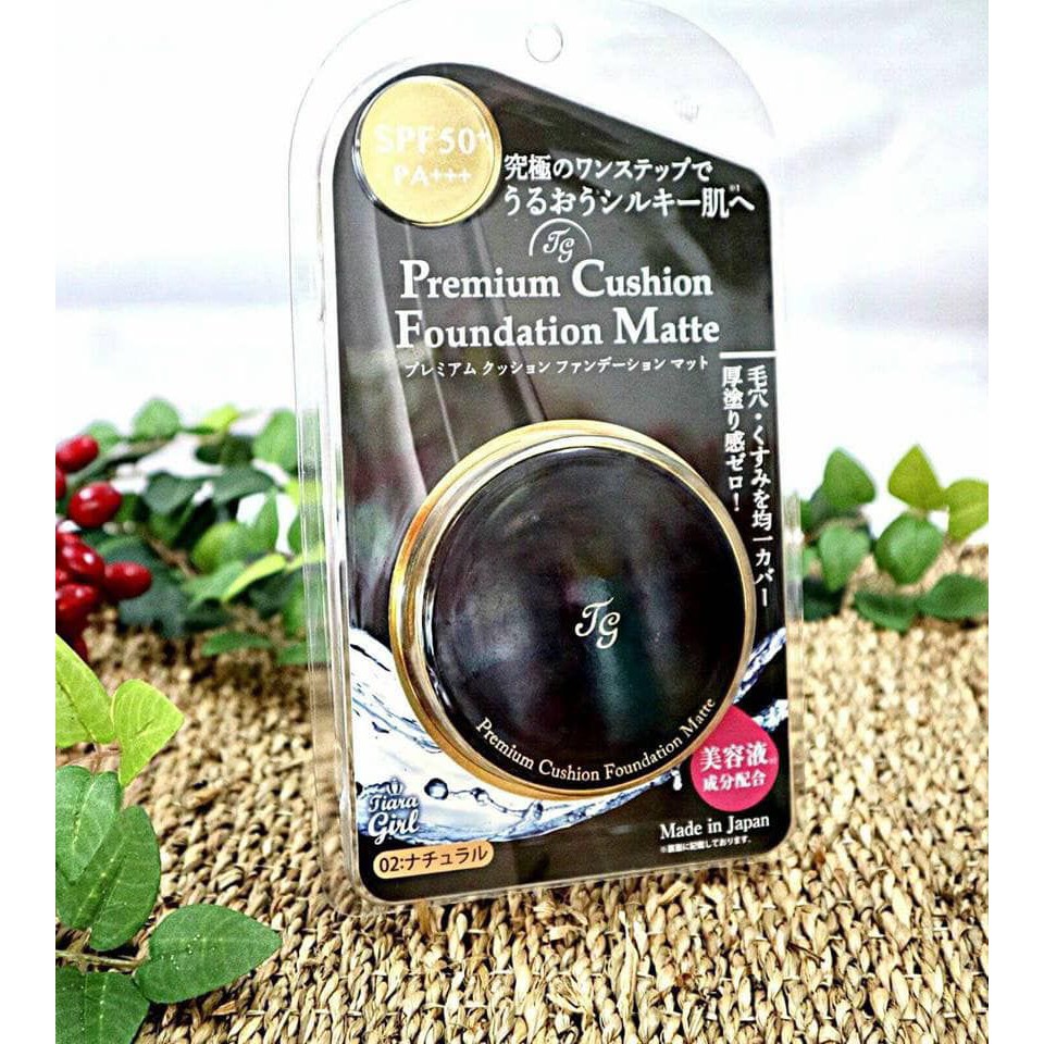 แป้งคุชชั่น  Tiara girl premium cushion foundation Matte ขนาด15 g