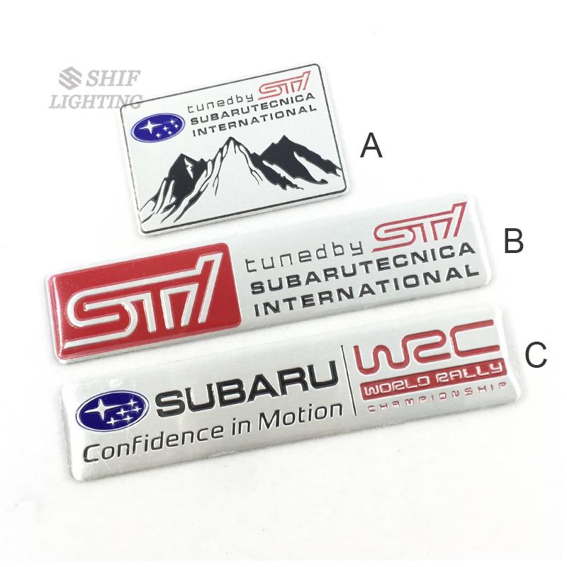 ป้ายสติกเกอร์ อลูมิเนียม ลาย STI SUBARU WRC สำหรับตกแต่งรถ