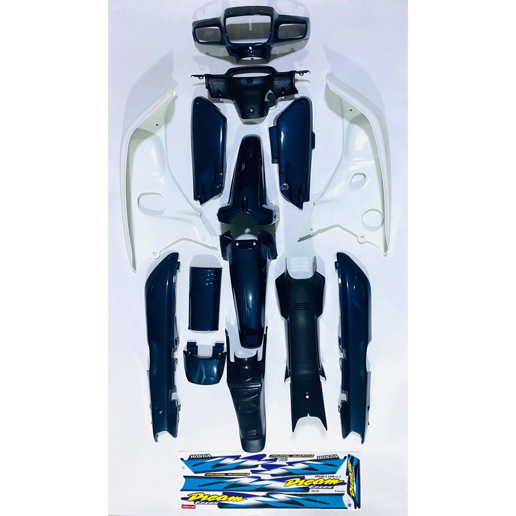 ชุดสีดรีมc100n รุ่นบังลมขาว พร้อมสติ๊กเกอร์ รอ  14 ชิ้น ทั้งคัน  รอ+A1+B23+C7 - รูปที่ 2