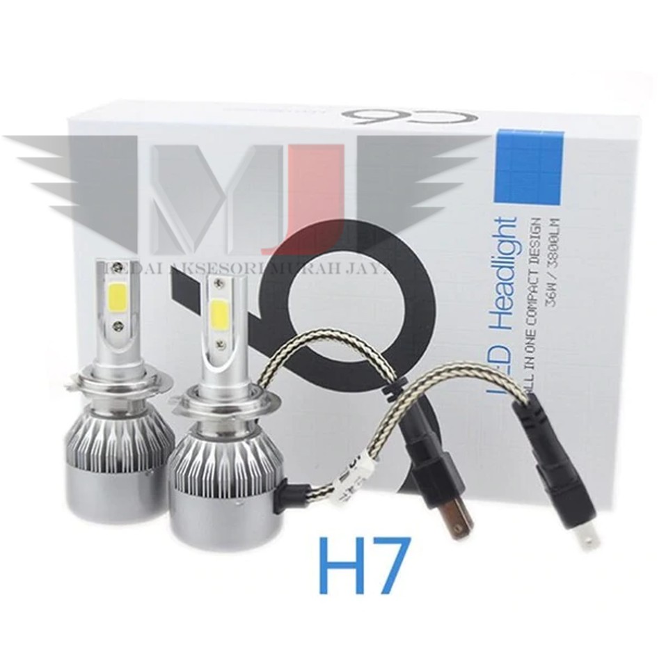 1 ชุด C6 LED ไฟหน้า H7 หลอดไฟ LED รถยนต์