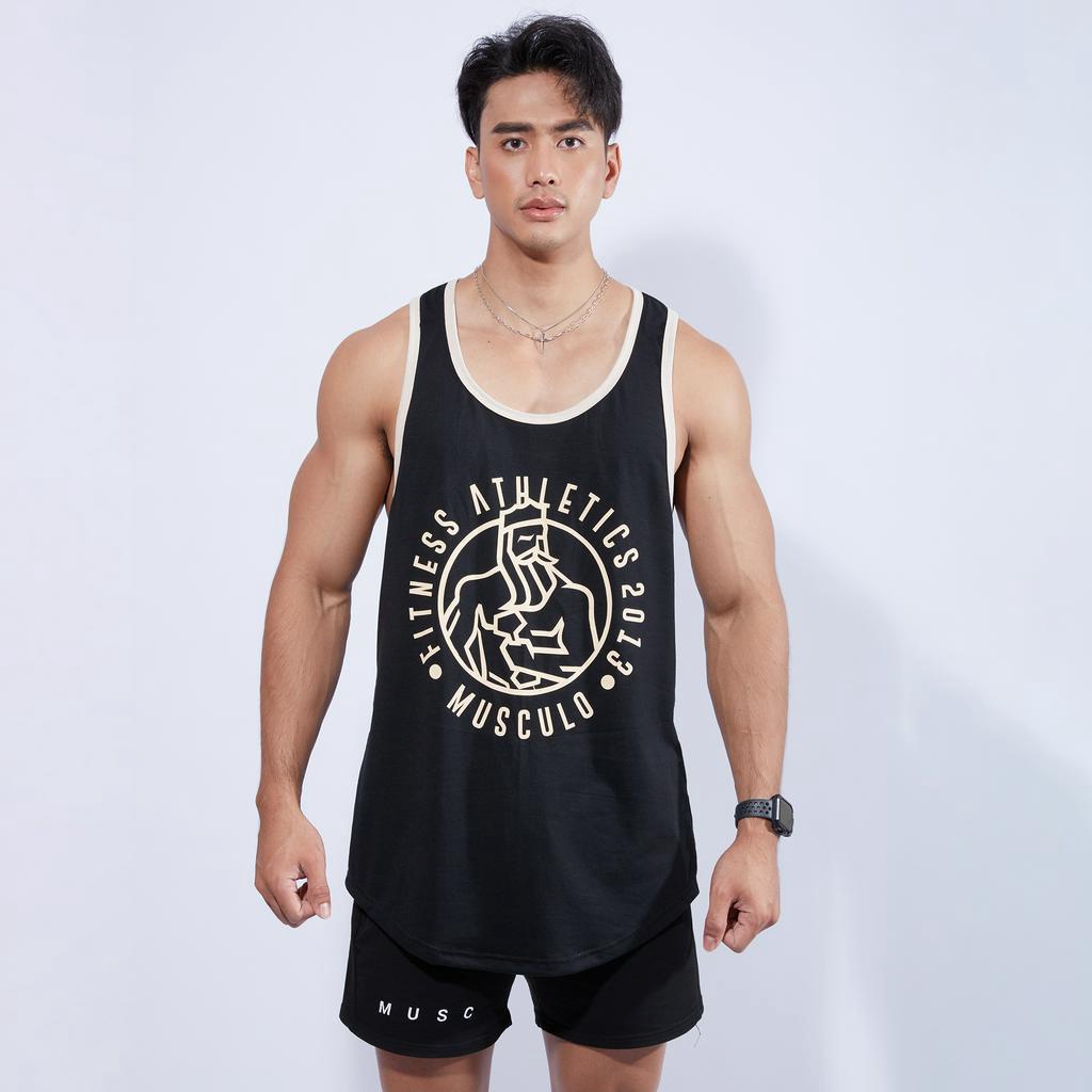 Musculo เสื้อกล้ามสตริงเจอร์ ทรงหลวม รุ่น 10 years logo