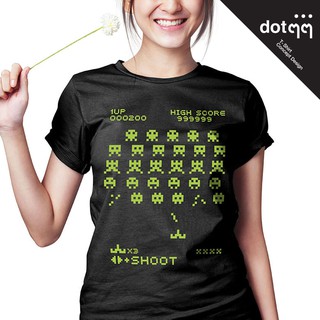 dotdotdot เสื้อยืดหญิง Concept Design ลาย Game (Black)