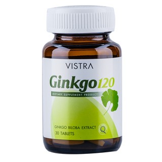 Vistra Ginkgo 120mg (30 Tablets)อาหารเสริมบำรุงสมอง ช่วยเสริมความจำ