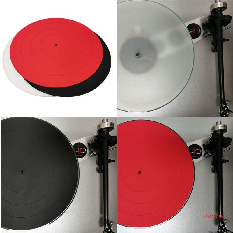 Zzz 12 Electrohome Turntable Plater Mat (ยางสีดํา) - การออกแบบซิลิโคนที่ทนทานสําหรับเครื่องเล่นแผ่นเสียงไวนิล