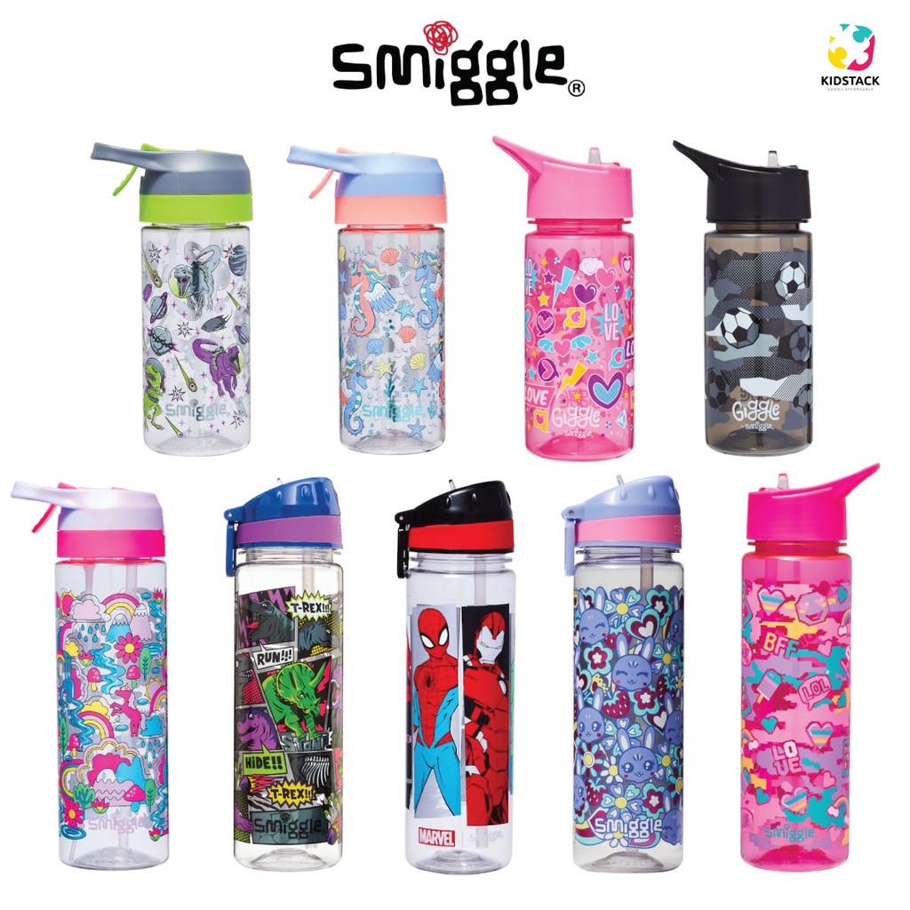ขวดน้ำดื่ม กระบอกน้ำ สมิกเกิล แท้ - SMIGGLE Water Drink Bottle for Girls and Boys
