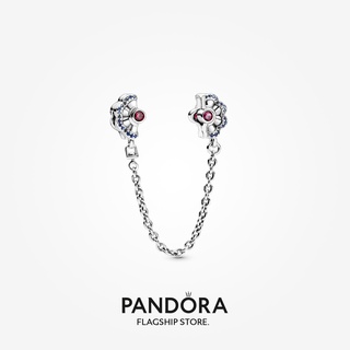 Pandora Charm จี้โซ่ รูปพัด สีฟ้า สีชมพู สําหรับผู้หญิง p804