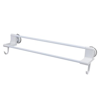 ชั้นวางของ แขวนของ ห้องน้ำราวแขวนผ้าพร้อมขอแขวน DEHUB R-S60 สีขาวTOWEL RACK WITH HOOKS DEHUB R-S60 WHITE