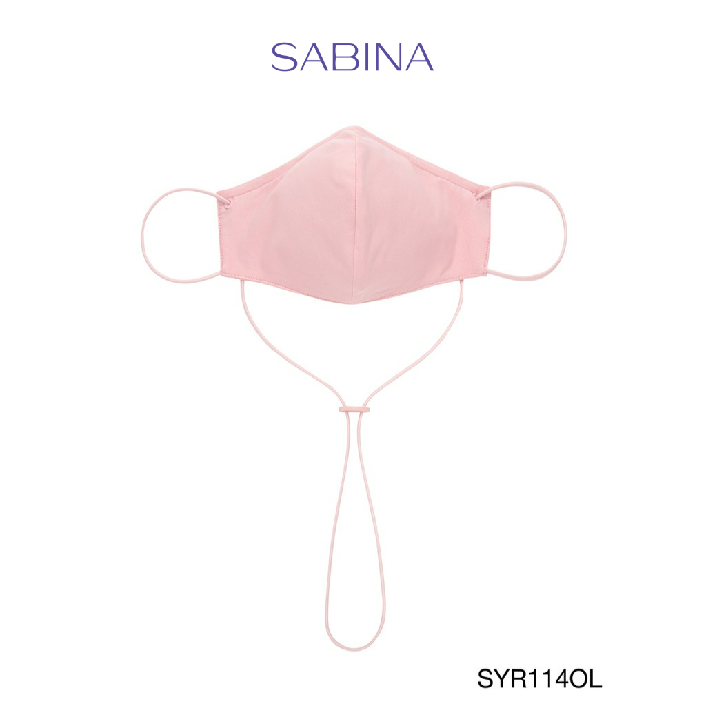 Sabina หน้ากากอนามัย TRIPLE MASK : 3 LAYER PROTECTION WITH MAGIC SILVER INNOVATION รหัส SYR114OL สีโอรส มีสายคล้องคอ