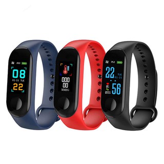 นาฬิกาอัจริยะ นาฬิกาสมาร์ท M3 Smart Watch Smart Band Wristbandข้อมือสมาร์ทบลูทูธ สายรัดข้อมืออัจฉริยะ Blood Pressure Hea