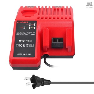 M12-18C Li-ion Battery Charger for Milwaukee 12 V 14.4V 18V C1418C 48-11-1815/1828/1840 M18 M14 M12 Lithium Battery