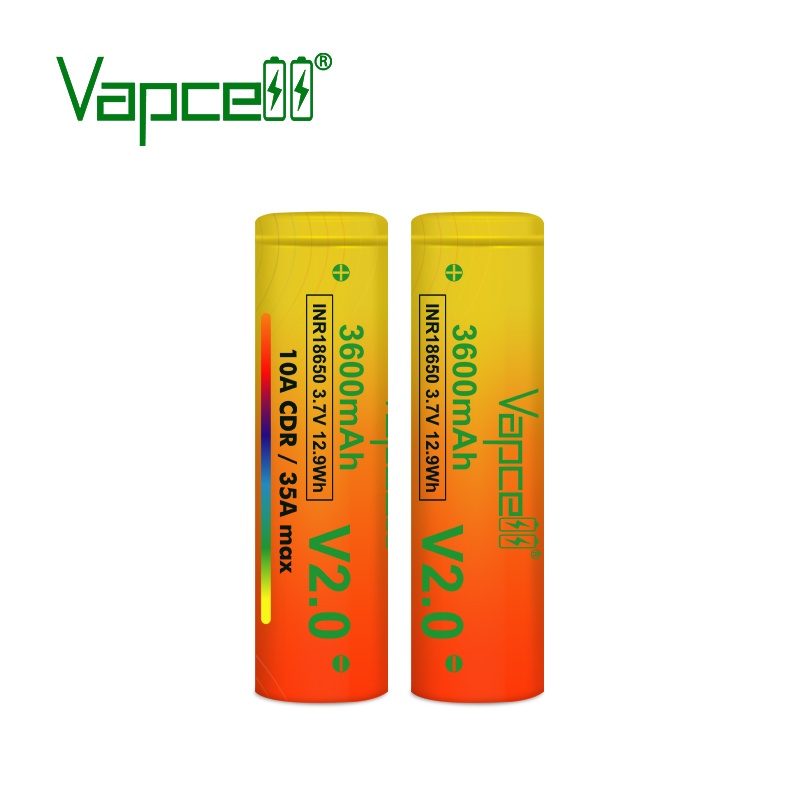 ถ่านชาร์จVapcell INR18650 3600mAh 3.7V สีทองส้ม ของแท้ ราคา ถูกที่สุด ดีลบีเคเค แกลเลอรีภาพที่ 2