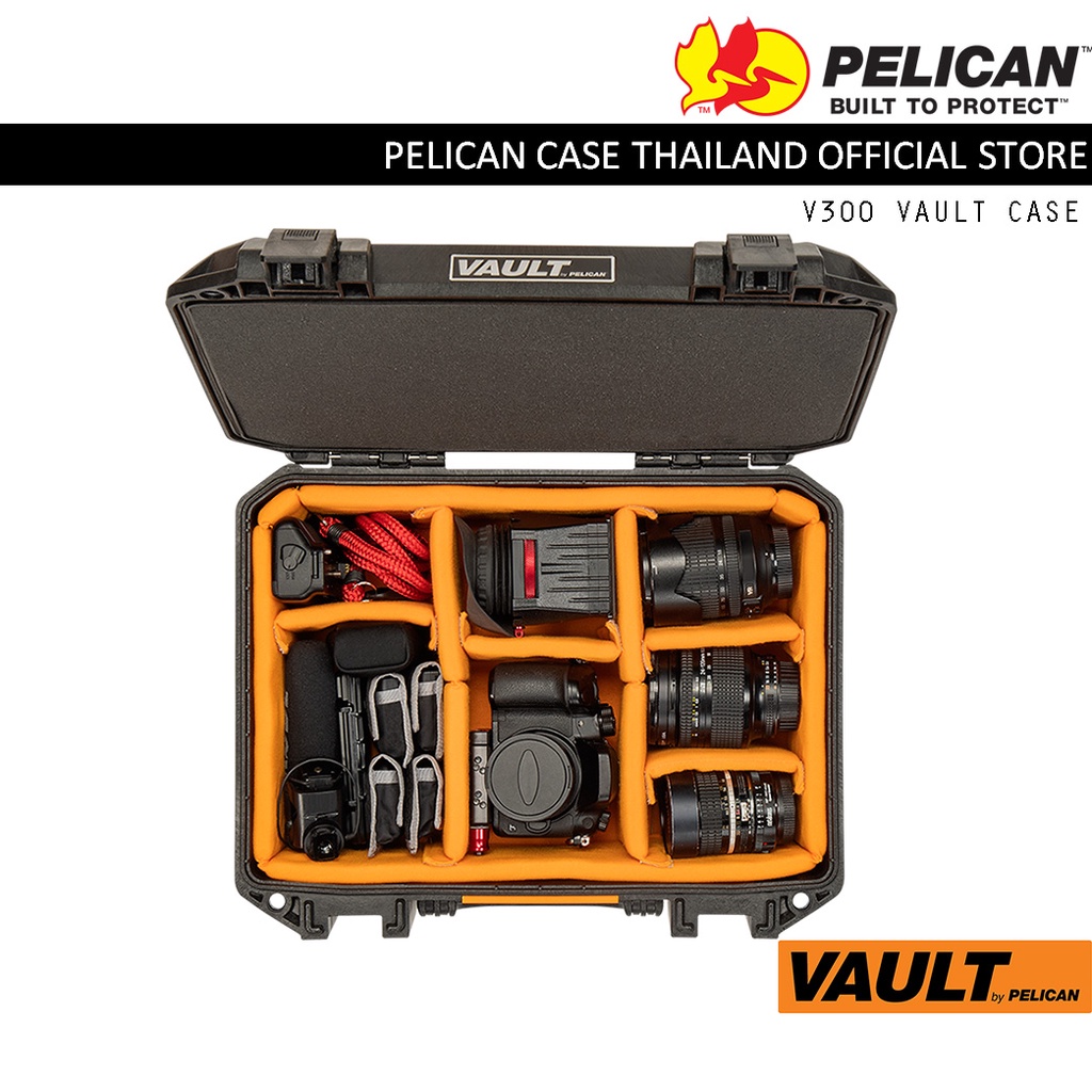 Pelican V300 Vault Case with Divider - กระเป๋ากันน้ำกันกระเเทก