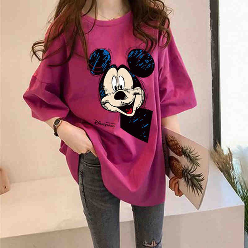 SUNDAY2020 เสื้อยืดสีแดง สุดน่ารัก เนื้อผ้าใส่สบาย แมทช์กับอะไรก็ปัง