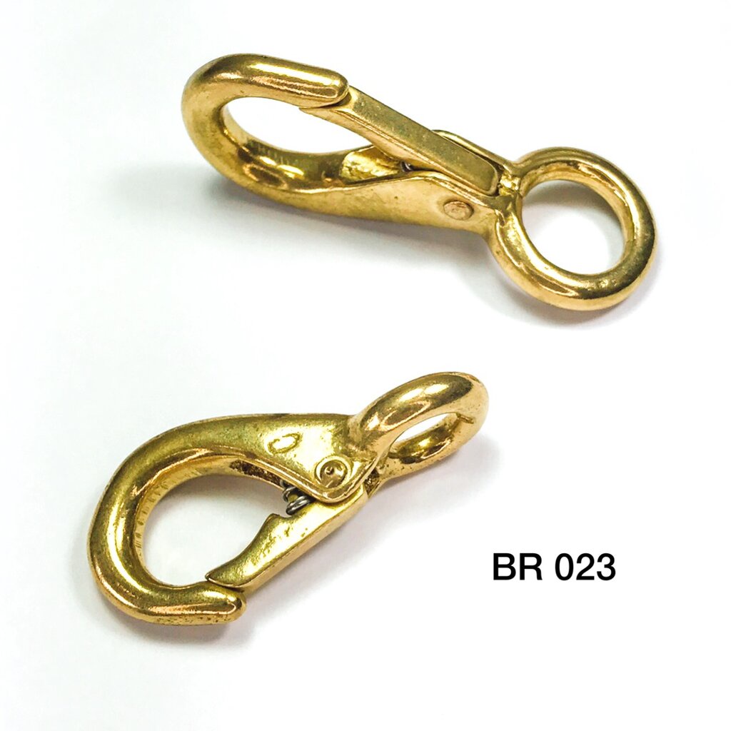 BR023 ตะขอทองเหลือง ตะขอโซ่ อะไหล่ทองเหลืองแท้ อุปกรณ์งานหนัง ** ราคาต่อชิิ้น**