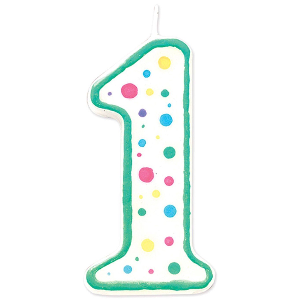 WILTON GREEN EDGED PARTY CANDLE - NO. 1