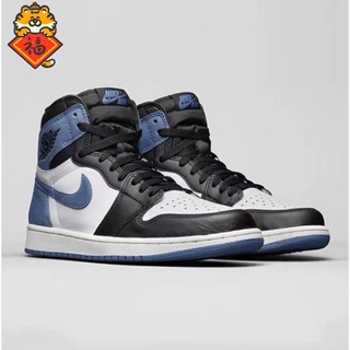 รองเท้าบาสเก็ตบอล Aj1Nike รองเท้าบาสเก็ตบอล Aj1Nike Obsidian ของแท้ดั้งเดิมของแท้